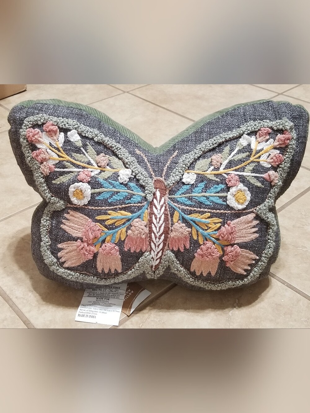 World Market - Butterfly Decorative Throw Pillow